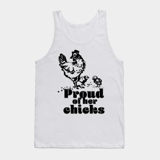 Proud of her chicks - black Tank Top